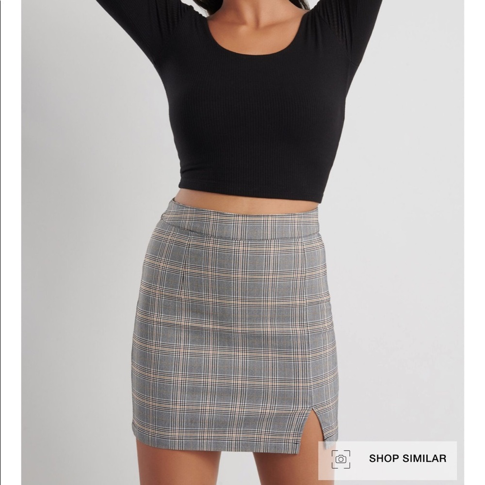 NWOT garage plaid mini skirt